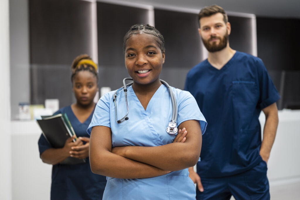 Diverse ethnicity healthcare staff